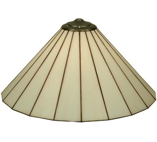 17.75"W X 8.75"H Duncan White Shade