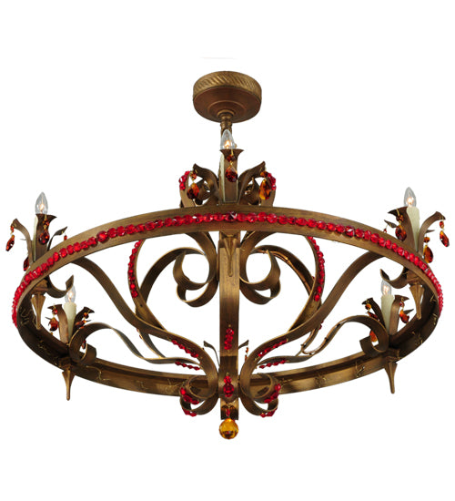 39"W Grosetto 6 Lt Chandelier