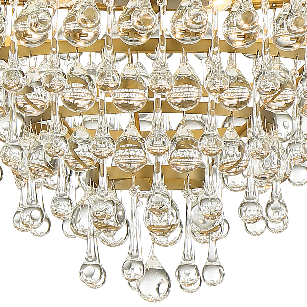 Crystorama Calypso 6 Light Crystal Teardrop Polished Chrome Chandelier