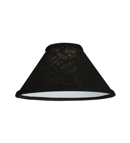 9.25"W X 5"H Faille Black Fabric Shade