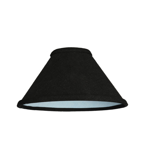 9.25"W X 5"H Faille Black Fabric Shade