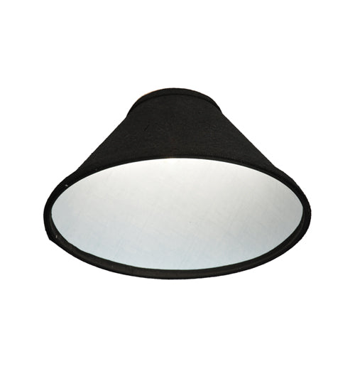 9.25"W X 5"H Faille Black Fabric Shade