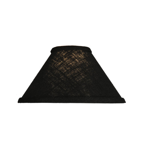 9.25"W X 5"H Faille Black Fabric Shade