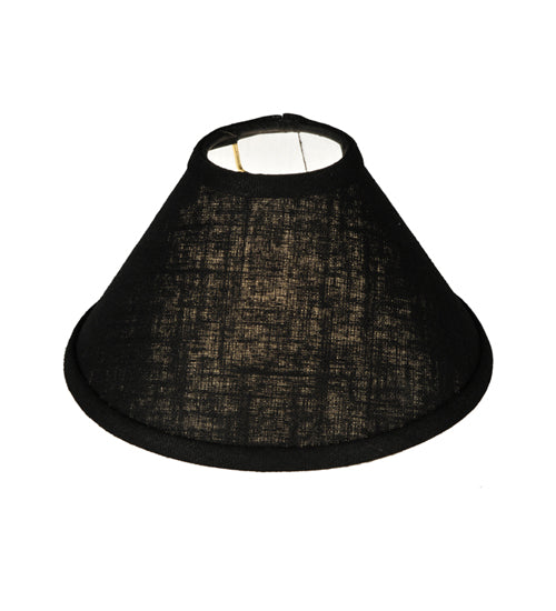 9.25"W X 5"H Faille Black Fabric Shade