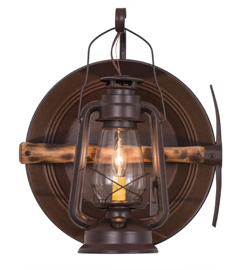 14.5"W Miners Lantern Wall Sconce