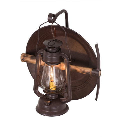 14.5"W Miners Lantern Wall Sconce