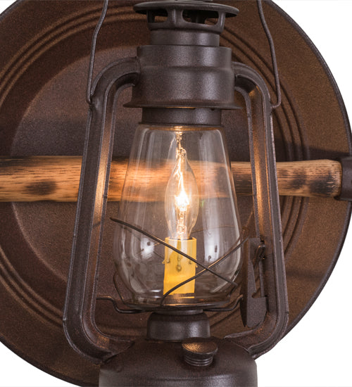 14.5"W Miners Lantern Wall Sconce