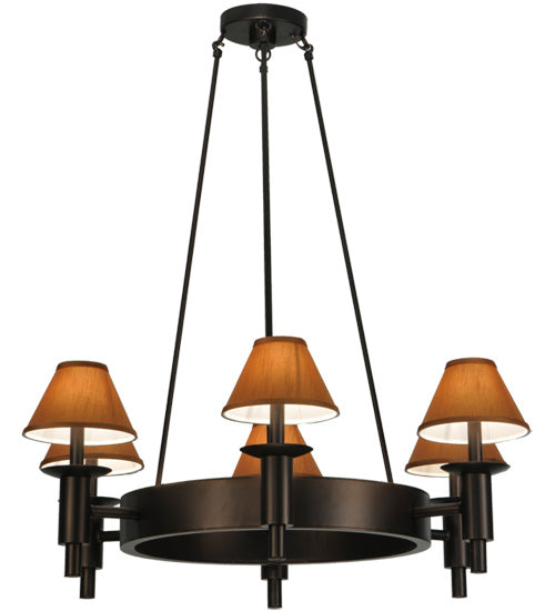 36"W Calais 6 Lt Chandelier