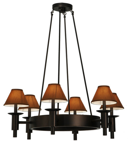 36"W Calais 6 Lt Chandelier