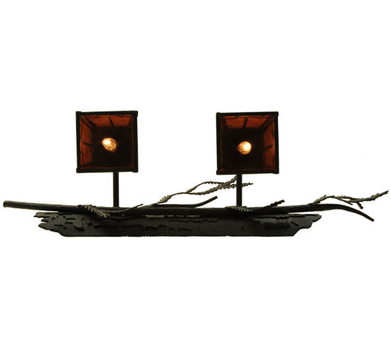 25"W Pine Branch Valley View 2 Lt Vanity Light