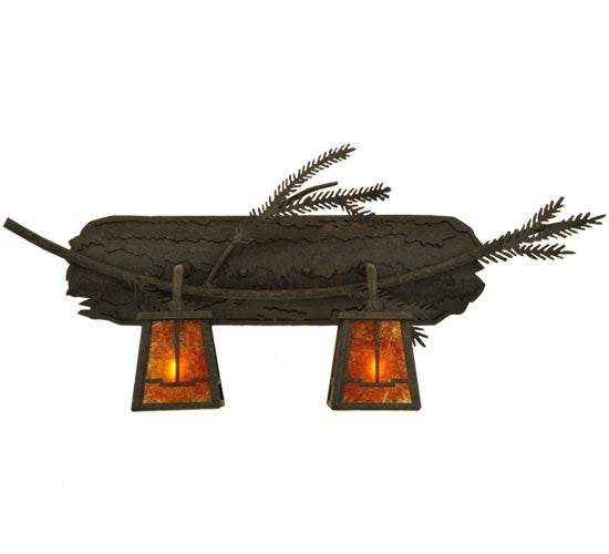 25"W Pine Branch Valley View 2 Lt Vanity Light