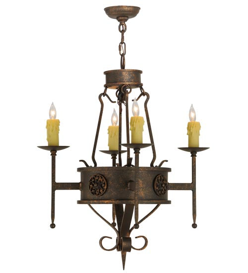 24"W Lorenzo 4 Lt Chandelier