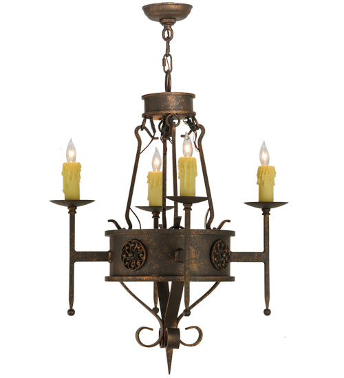 24"W Lorenzo 4 Lt Chandelier