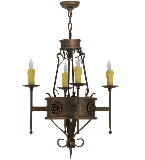 24"W Lorenzo 4 Lt Chandelier