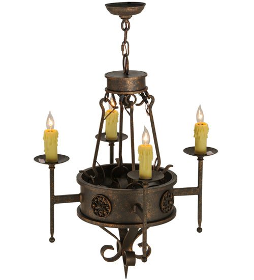 24"W Lorenzo 4 Lt Chandelier