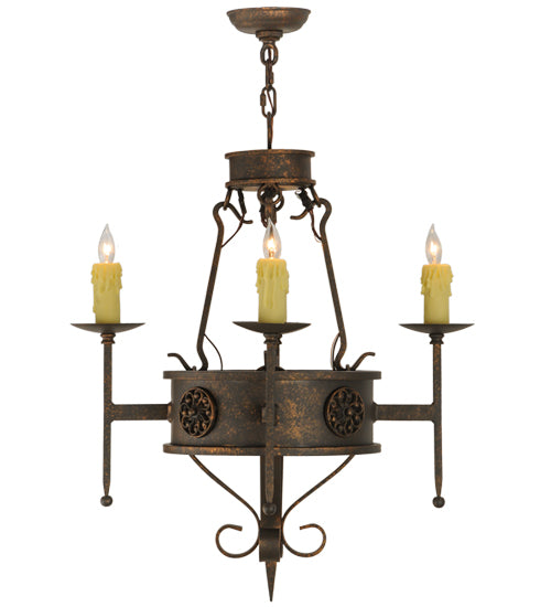 24"W Lorenzo 4 Lt Chandelier