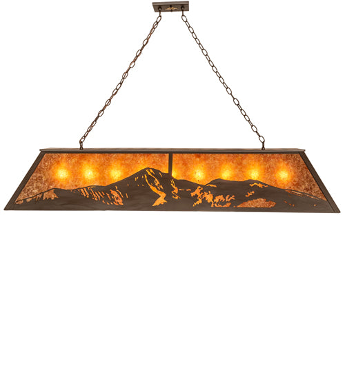 61" Long Mountain Range Oblong Pendant