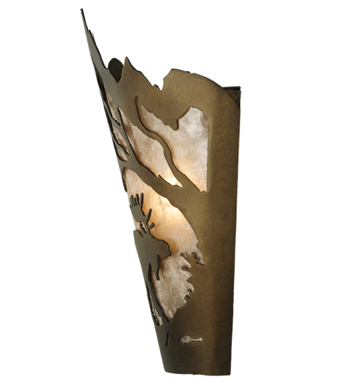 8"W Moose At Dawn Right Wall Sconce