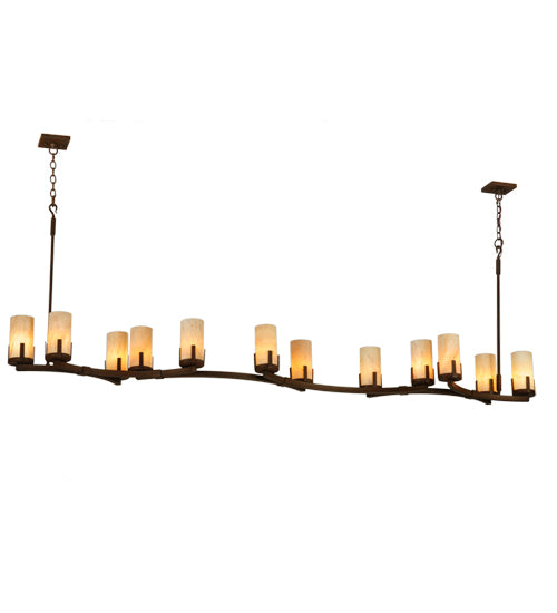 96" Long Cero 12 Light Oblong Chandelier