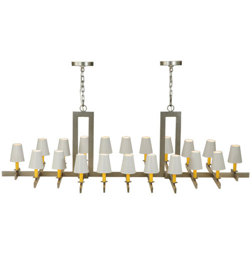 72" Long Dante 20 Light Oblong Chandelier