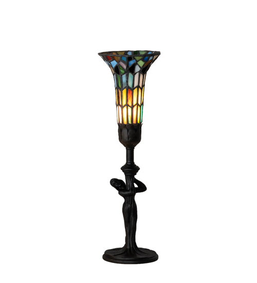 15" High Nouveau Lady Lily Accent Lamp