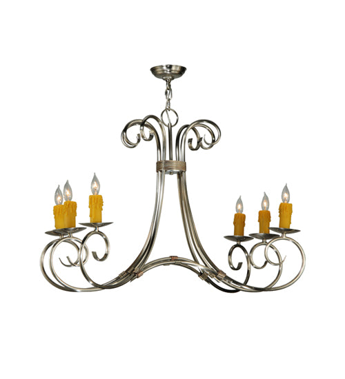 34.5" Wide Elon 6 Light Chandelier