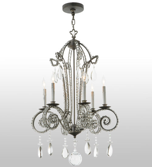 24"W Lucerne 6 Lt Chandelier