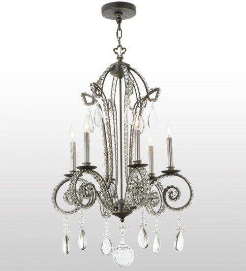 24"W Lucerne 6 Lt Chandelier