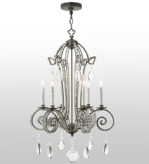 24"W Lucerne 6 Lt Chandelier