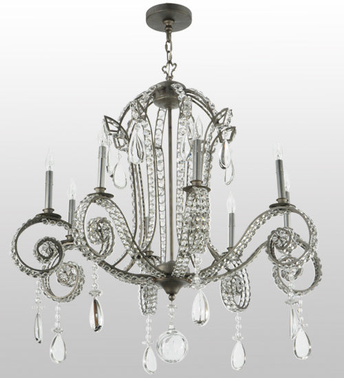 40"W Lucerne 8 Lt Chandelier