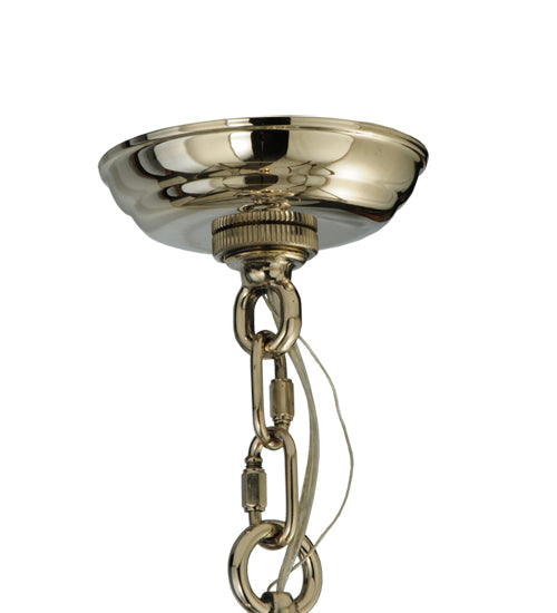 24" Square Pavilion Polished Nickel Pendant