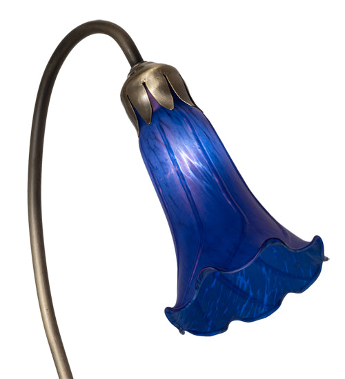 16" High Blue Tiffany Pond Lily Accent Lamp