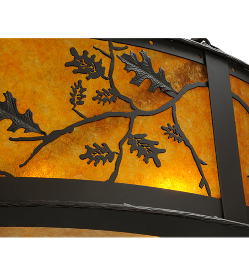 43.75"W Personalized Black Dog Lodge W/Uplights Inverted Pendant