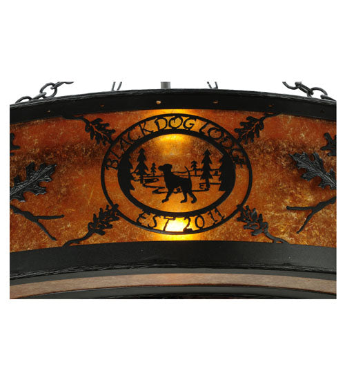 44.25"W Personalized Black Dog Lodge Chandel-Air