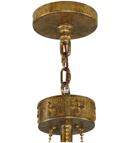 37.5"W Byzantine 9 Lt Two Tier Chandelier