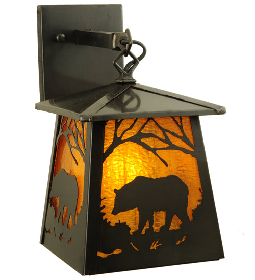 7.25"W Stillwater Grizzly Bear Wall Sconce