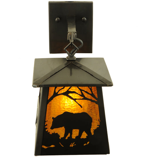 7.25"W Stillwater Grizzly Bear Wall Sconce