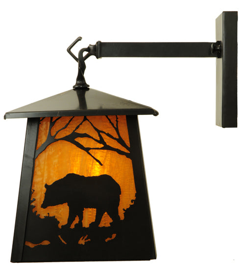 7.25"W Stillwater Grizzly Bear Wall Sconce