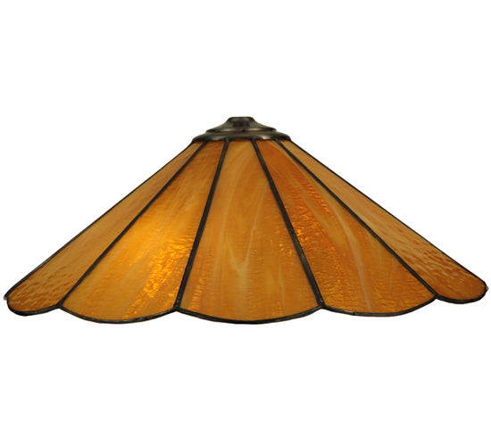 20.25"H Panel Honey Amber Table Lamp