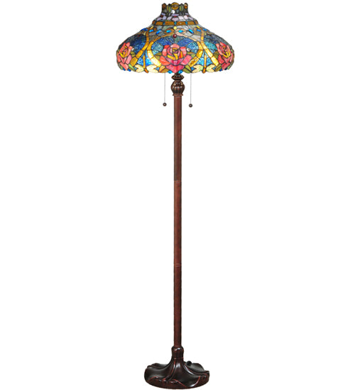 60"H Dragonfly Rose Floor Lamp