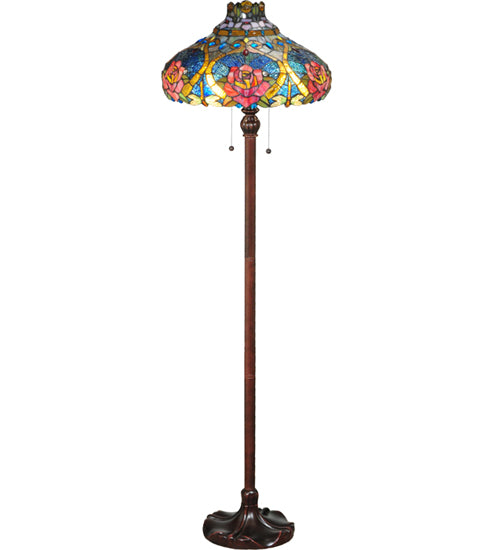 60"H Dragonfly Rose Floor Lamp