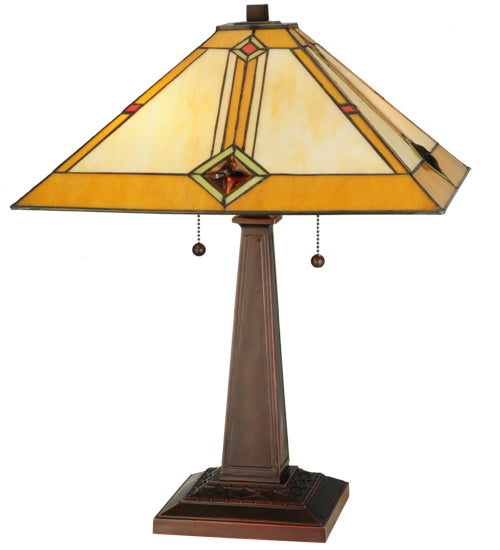 22"H Diamond Mission Table Lamp