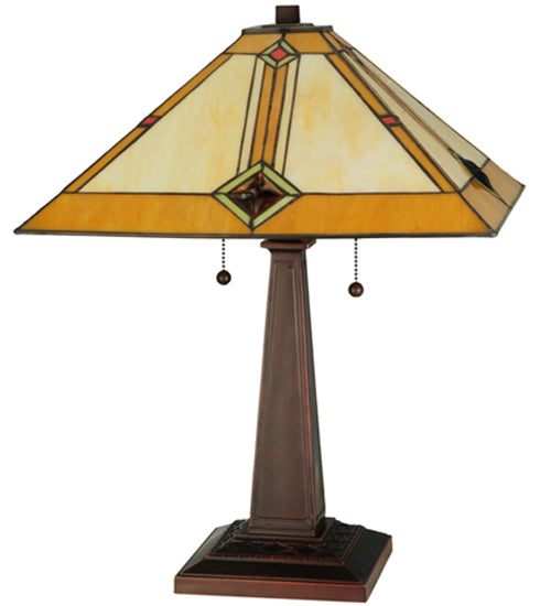 22"H Diamond Mission Table Lamp