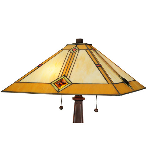 22"H Diamond Mission Table Lamp