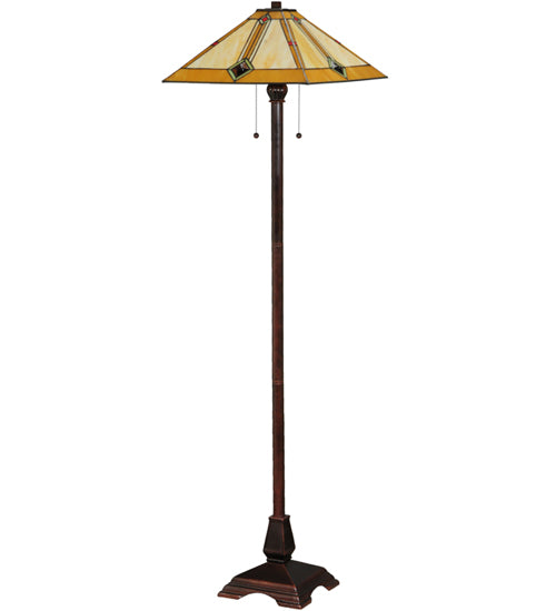 62"H Diamond Mission Floor Lamp