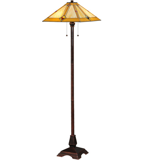 62"H Diamond Mission Floor Lamp