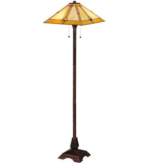 62"H Diamond Mission Floor Lamp