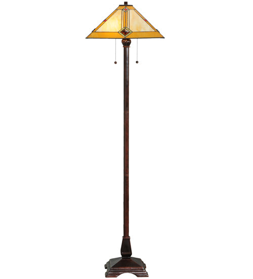 62"H Diamond Mission Floor Lamp