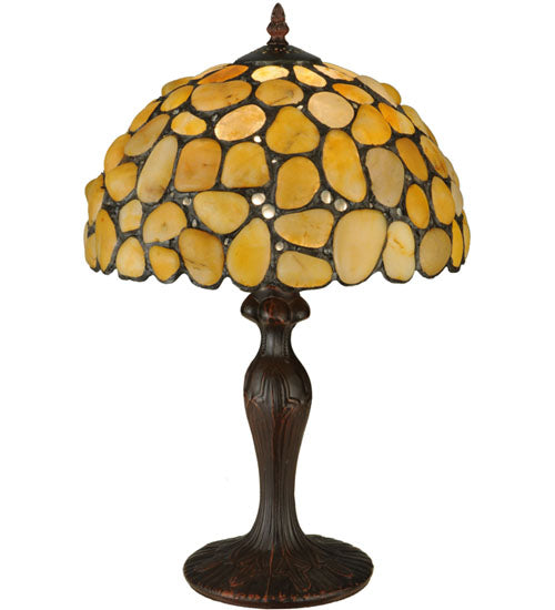 19.5"H Agata Yellow Table Lamp