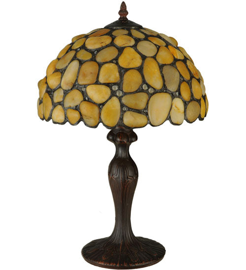 19.5"H Agata Yellow Table Lamp